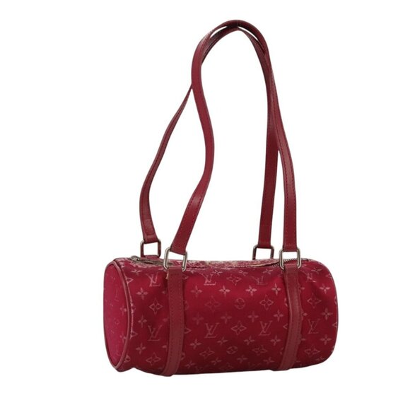 LOUIS VUITTON Monogram Satin Little papillon Hand Bag Pink LV Auth - Picture 1 of 16
